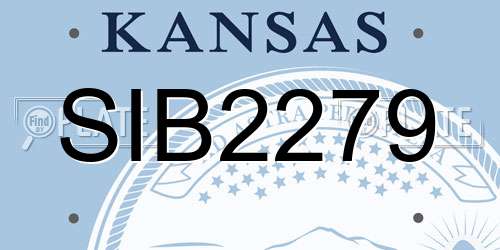 SIB2279 Kansas License Plate