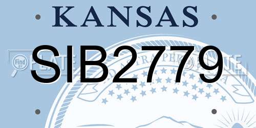 SIB2779 Kansas License Plate