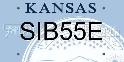 SIB55E Kansas License Plate