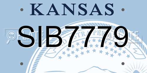 SIB7779 Kansas License Plate