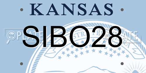 SIBO28 Kansas License Plate