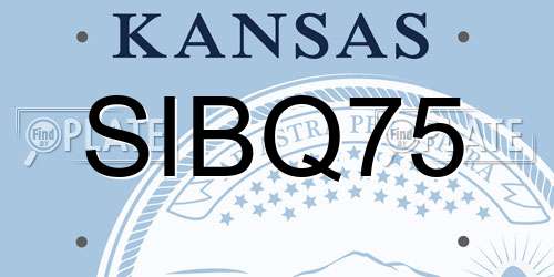 SIBQ75 Kansas License Plate