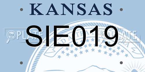 SIE019 Kansas License Plate