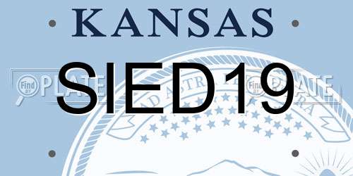 SIED19 Kansas License Plate