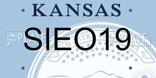 SIEO19 Kansas License Plate