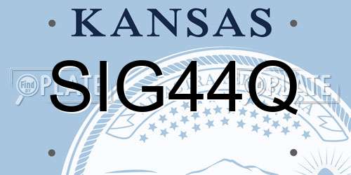 SIG44Q Kansas License Plate