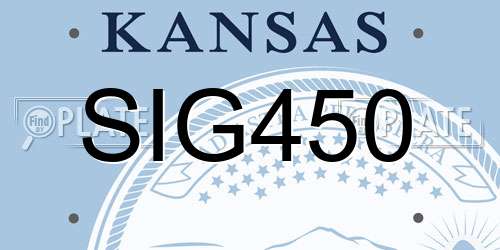SIG450 Kansas License Plate