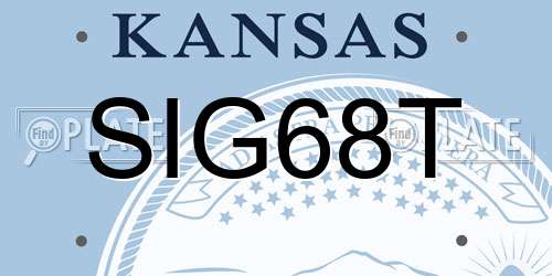 SIG68T Kansas License Plate
