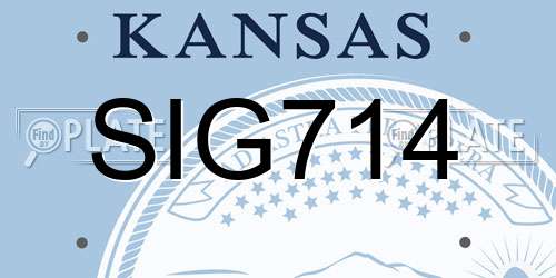 SIG714 Kansas License Plate