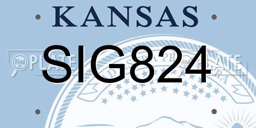 SIG824 Kansas License Plate