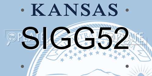 SIGG52 Kansas License Plate