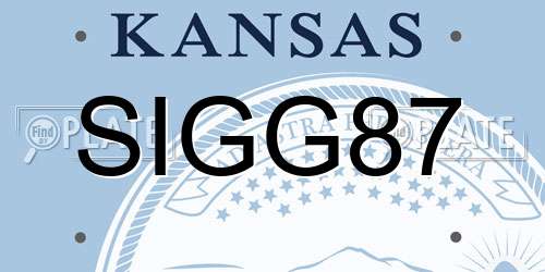 SIGG87 Kansas License Plate