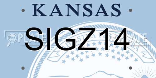 SIGZ14 Kansas License Plate