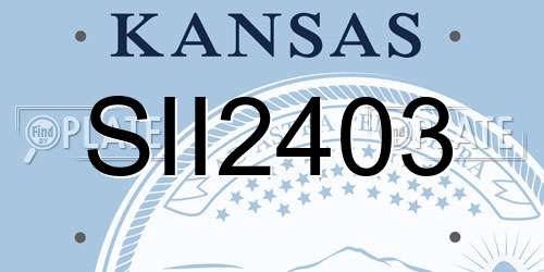 SII2403 Kansas License Plate