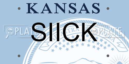 SIICK Kansas License Plate