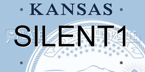 SILENT1 Kansas License Plate