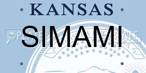 SIMAMI Kansas License Plate