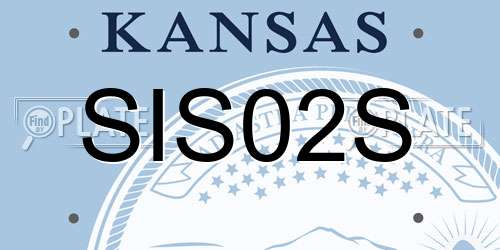 SIS02S Kansas License Plate
