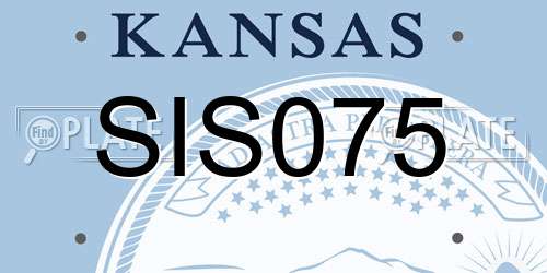 SIS075 Kansas License Plate