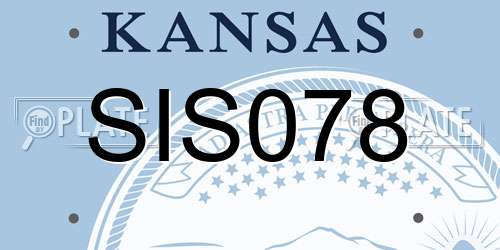 SIS078 Kansas License Plate