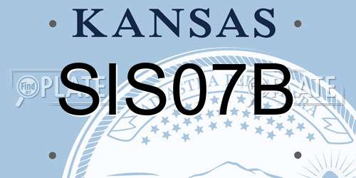 SIS07B Kansas License Plate