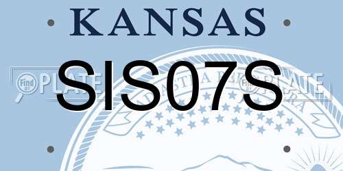 SIS07S Kansas License Plate