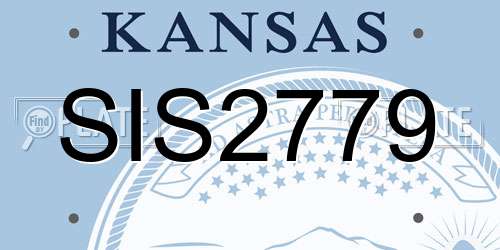SIS2779 Kansas License Plate