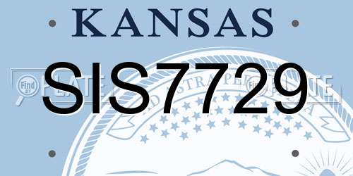 SIS7729 Kansas License Plate