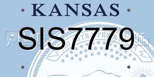 SIS7779 Kansas License Plate