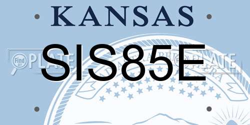 SIS85E Kansas License Plate