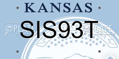SIS93T Kansas License Plate
