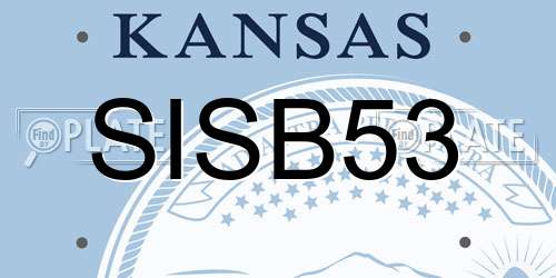 SISB53 Kansas License Plate