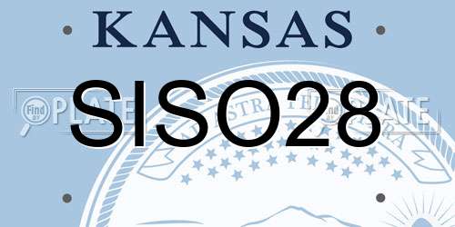 SISO28 Kansas License Plate