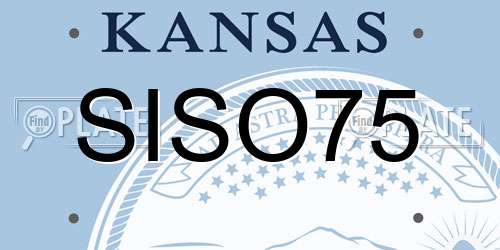 SISO75 Kansas License Plate