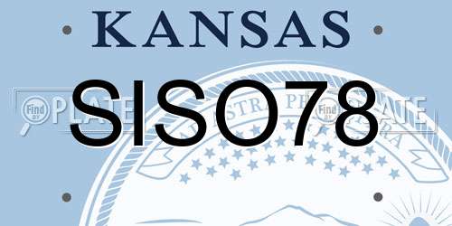 SISO78 Kansas License Plate