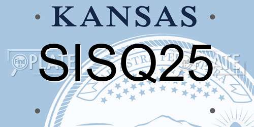SISQ25 Kansas License Plate
