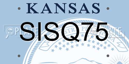 SISQ75 Kansas License Plate