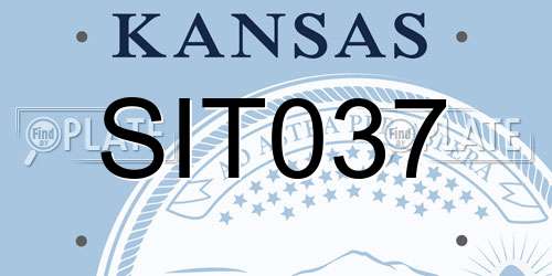 SIT037 Kansas License Plate