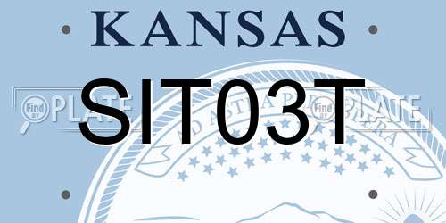 SIT03T Kansas License Plate