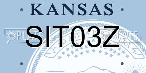SIT03Z Kansas License Plate