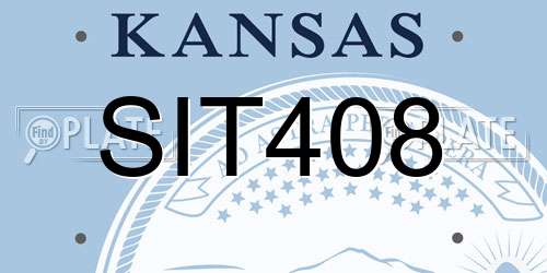SIT408 Kansas License Plate