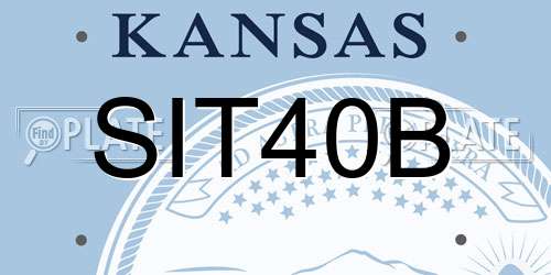 SIT40B Kansas License Plate