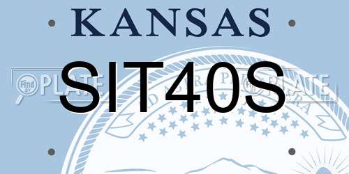 SIT40S Kansas License Plate