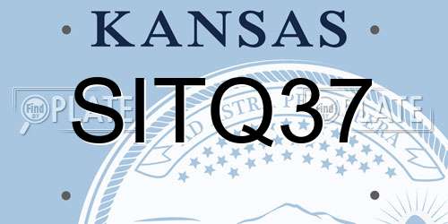 SITQ37 Kansas License Plate
