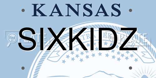SIXKIDZ Kansas License Plate