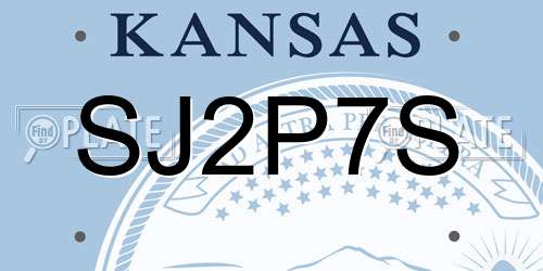 SJ2P7S Kansas License Plate
