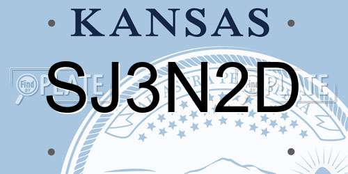 SJ3N2D Kansas License Plate