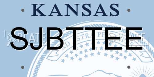 SJBTTEE Kansas License Plate