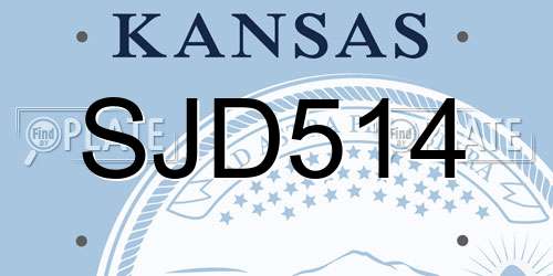 SJD514 Kansas License Plate