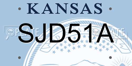 SJD51A Kansas License Plate